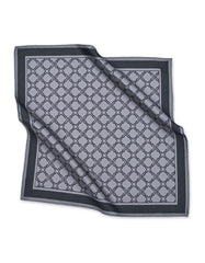 Grey Geometric Pocket Square