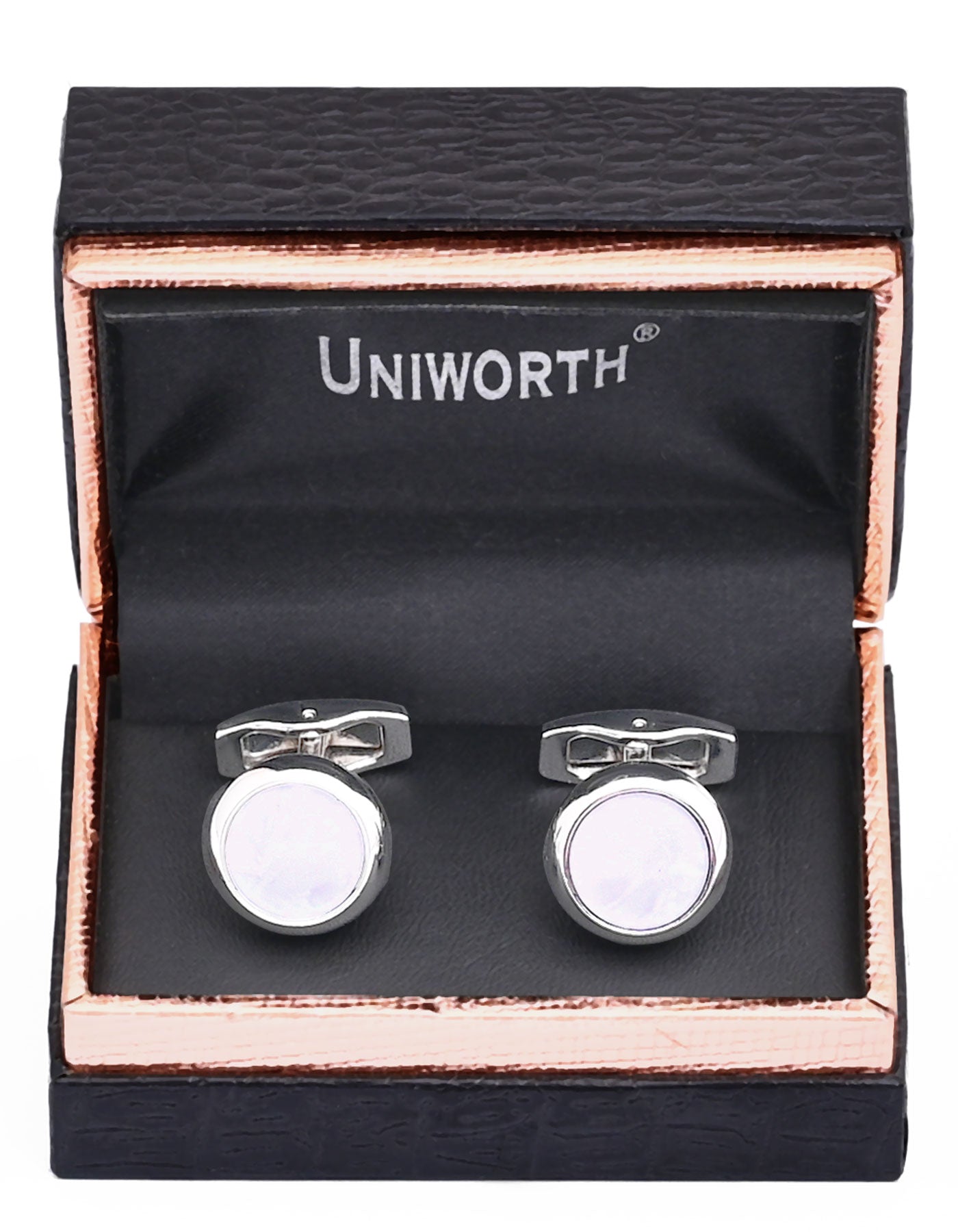 White Circle Cufflink