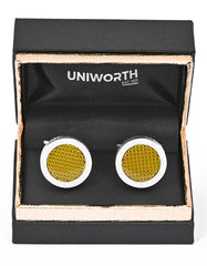 Yellow Circle Cufflink