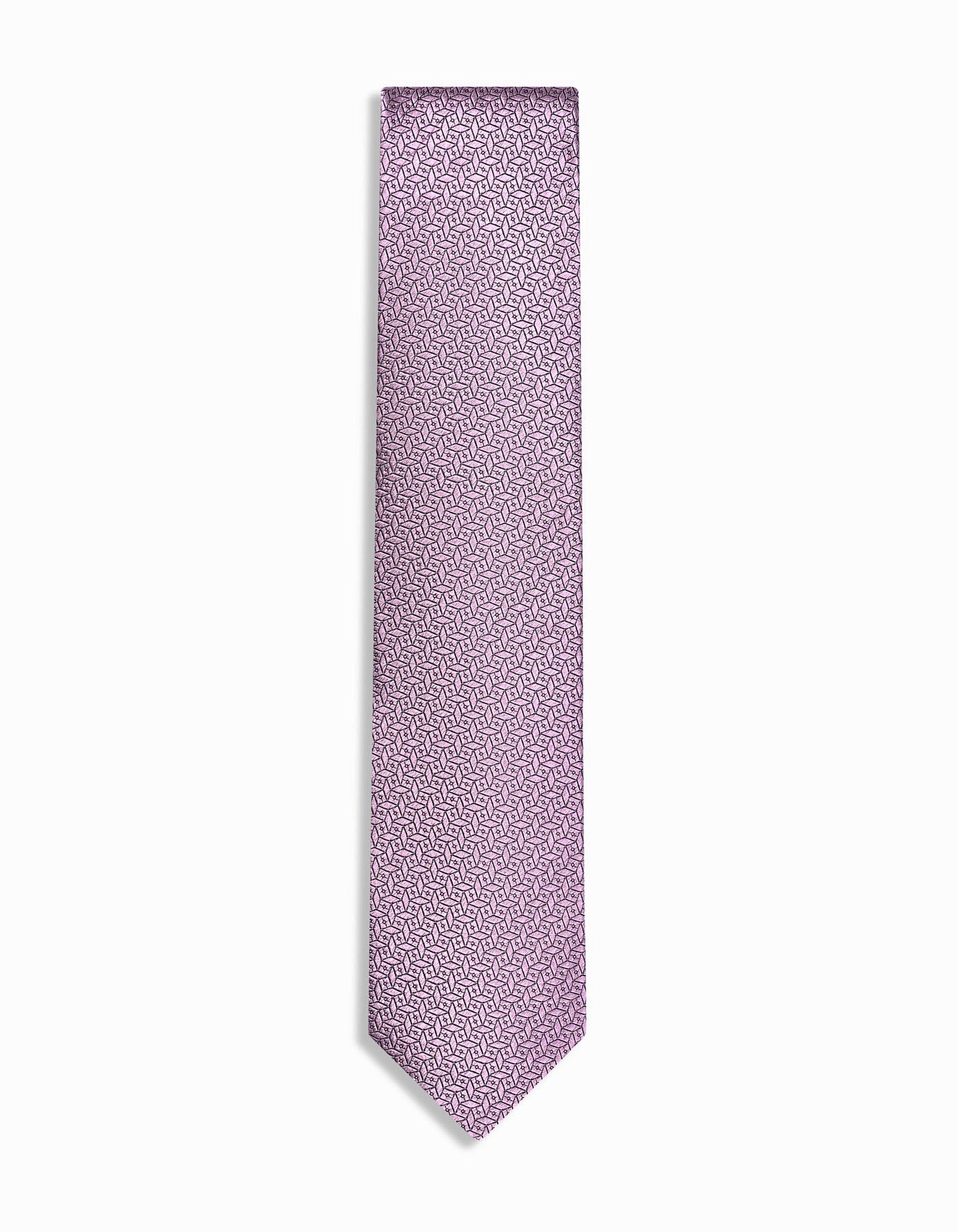 T Pink Geometric Tie