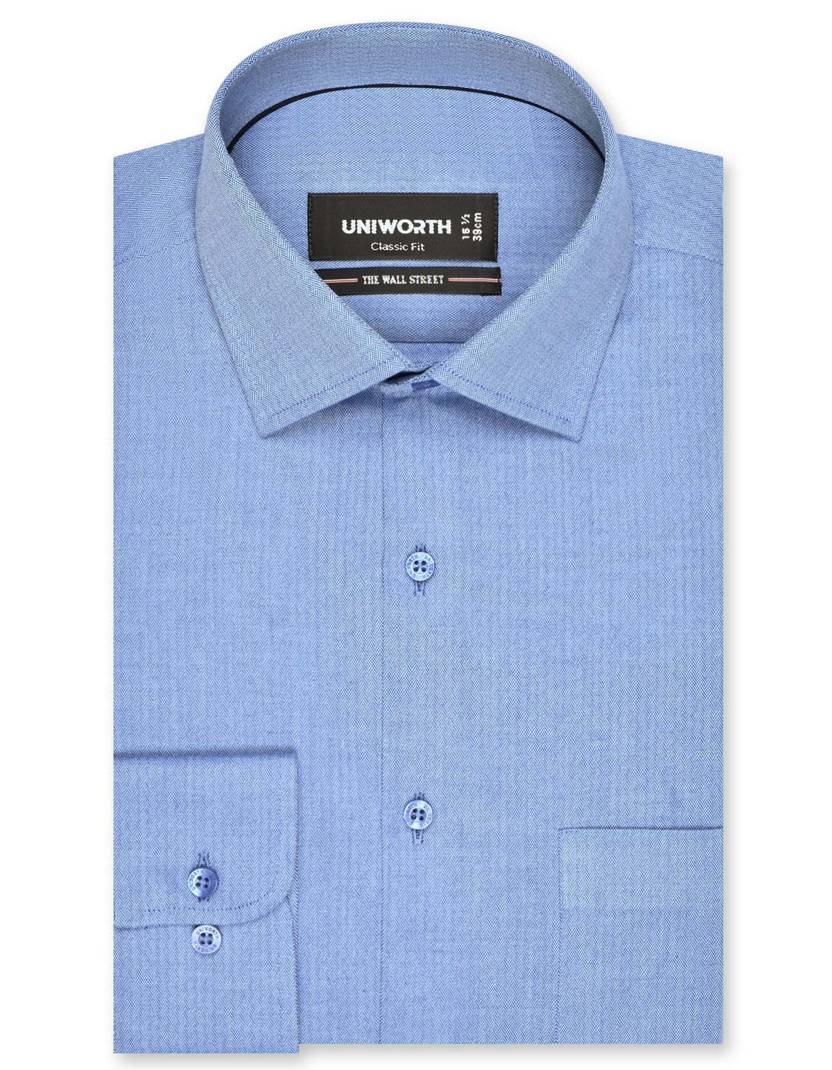 Self Blue Classic Fit Shirt FS20444RF-14.5