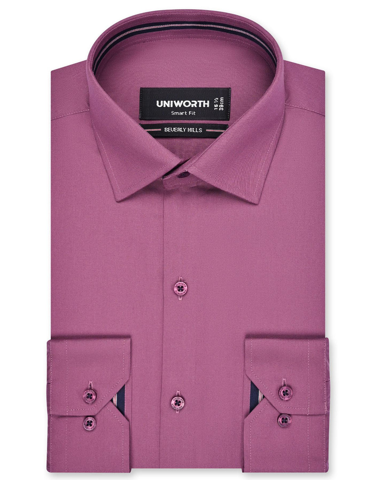 Plain Plum Tailored Smart Fit Shirt FS1622-1SF-14.5