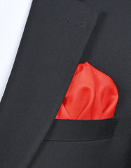 Red Plain Pocket Square