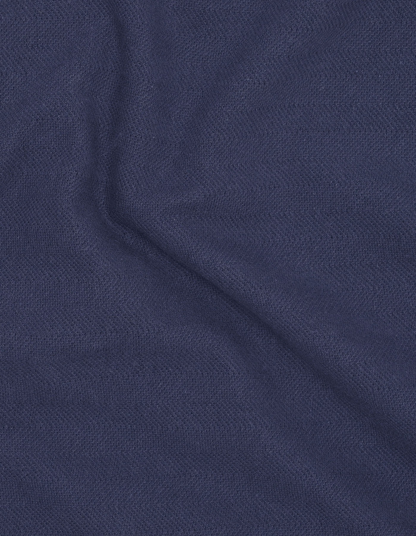 Navy Texture Herring Bone Polo Shirt