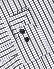 Stripe Black Tailored Smart Fit Shirt FS2858SF-15.5