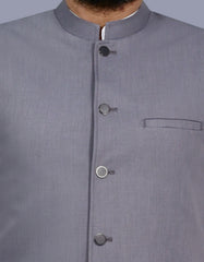 Grey Plain Waist Coat WC2614C-36