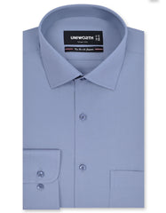 Plain L Grey Tailored Smart Fit Shirt FS1636-1SF-14.5
