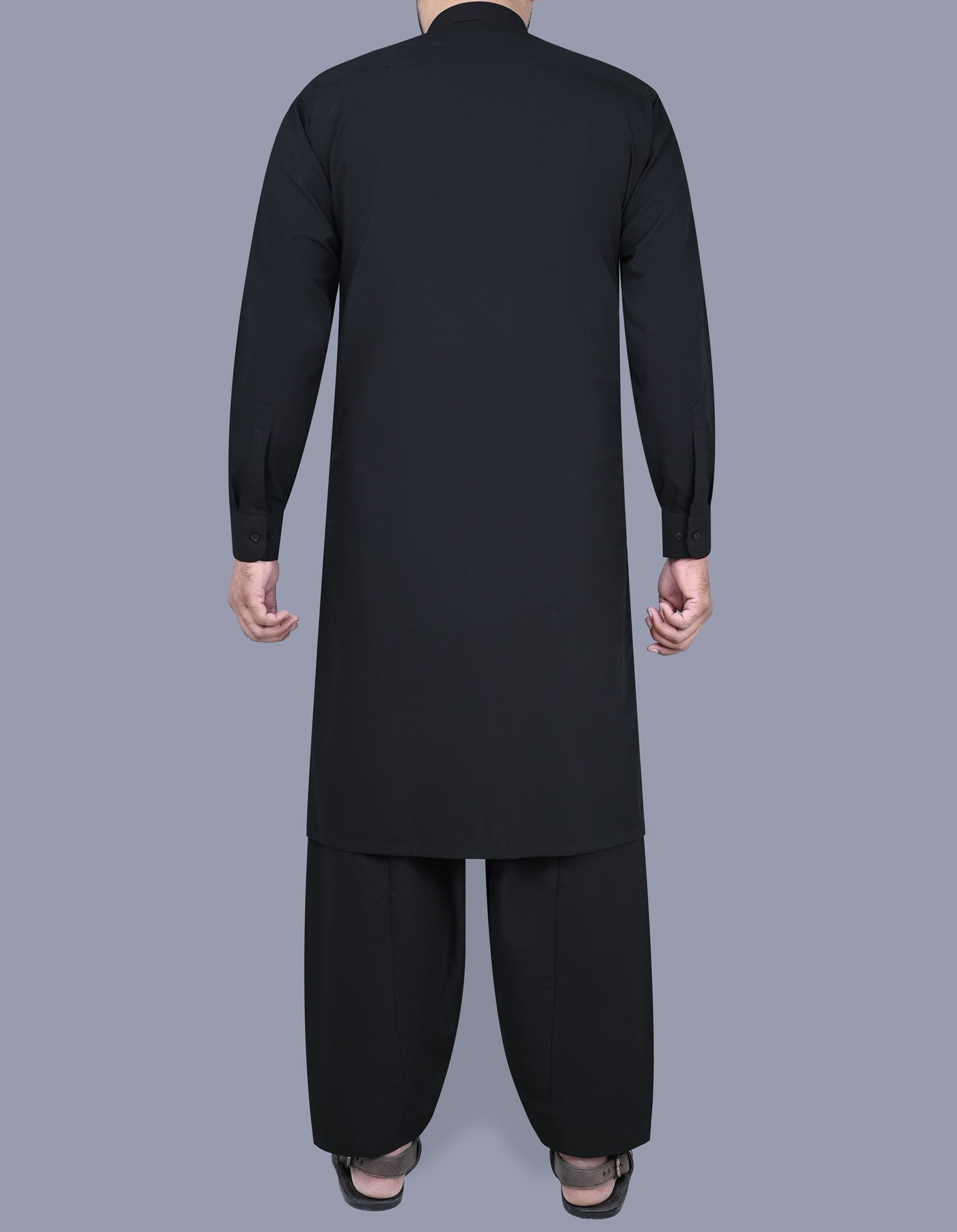 Black Plain Kameez Shalwar KS2516-1S-L