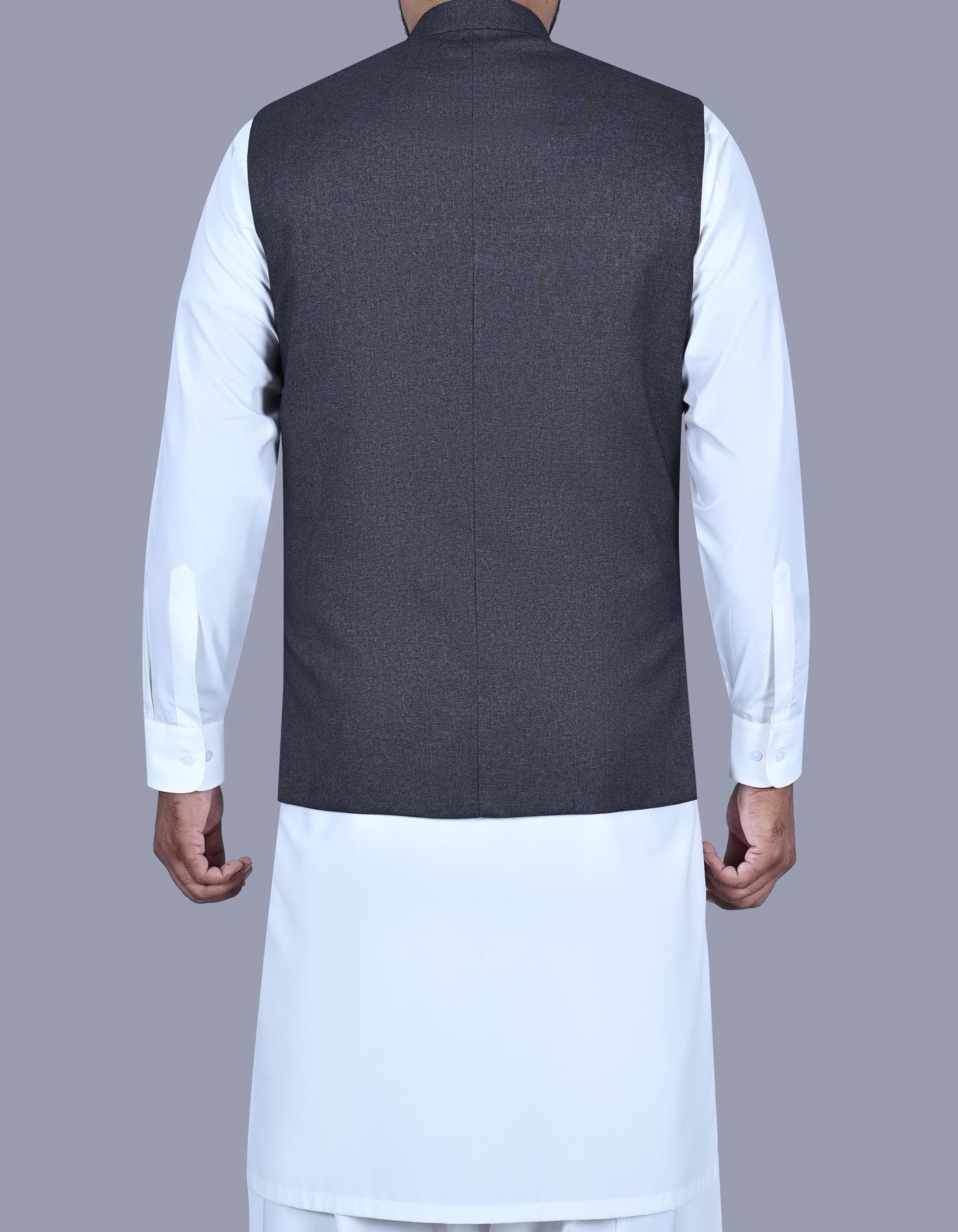 Charcoal Plain Waist Coat WC2519-6S-40