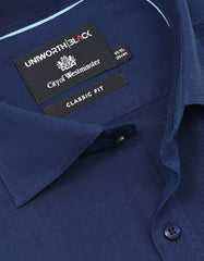 Plain Navy Classic Fit Shirt FS2301RF-15