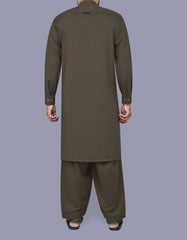 Brown Plain Kameez Shalwar KS2517-2S-L