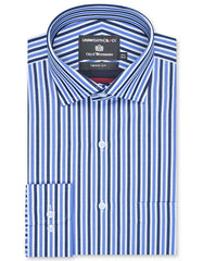Stripe Blue Tailored Smart Fit Shirt FS2876SF-14.5