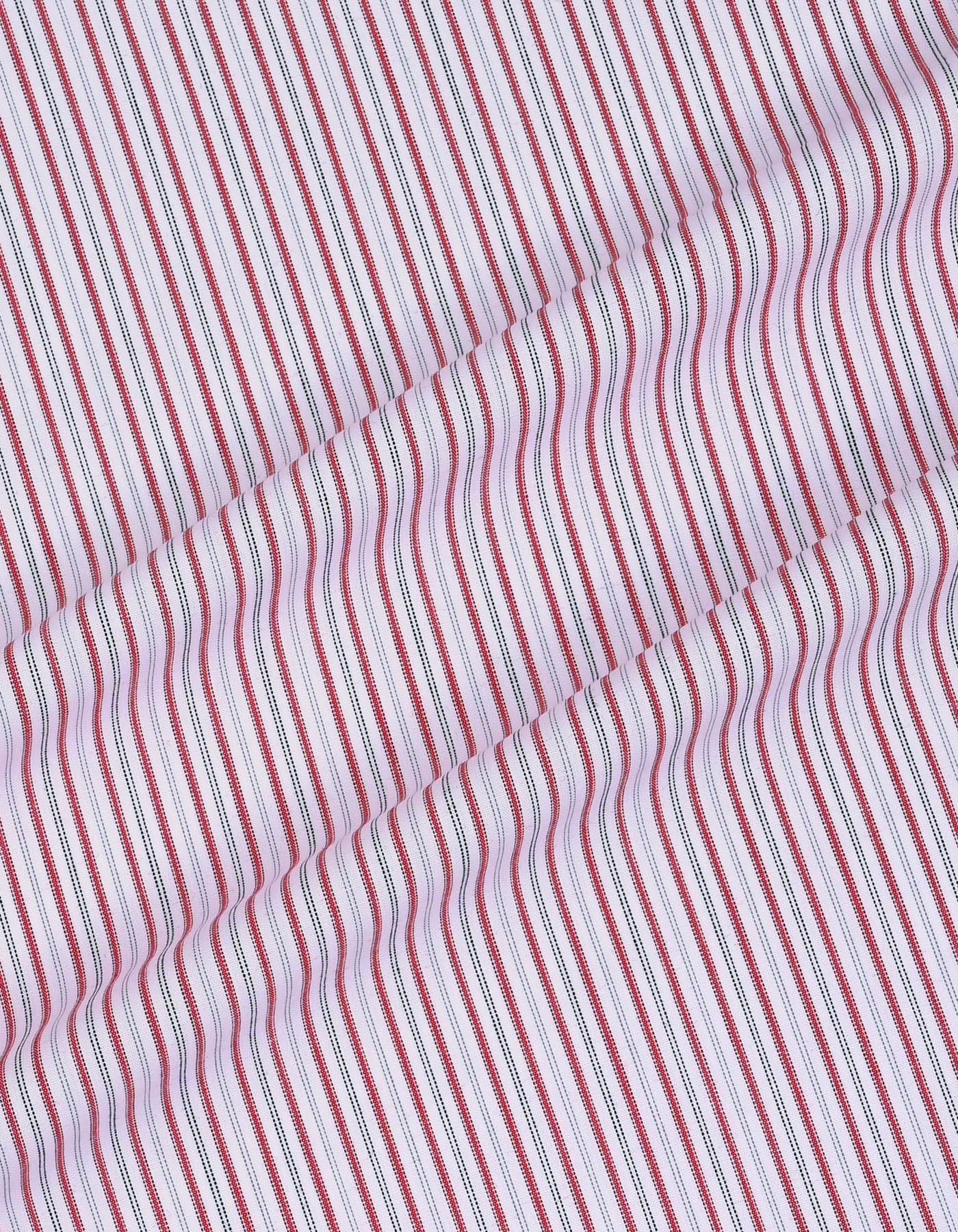 Stripe Red Tailored Smart Fit Shirt FS2864-1SF-16
