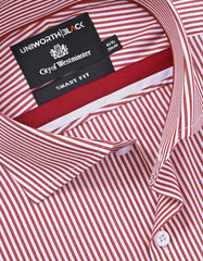 Stripe Red Tailored Smart Fit Shirt FS2757-2SF-15