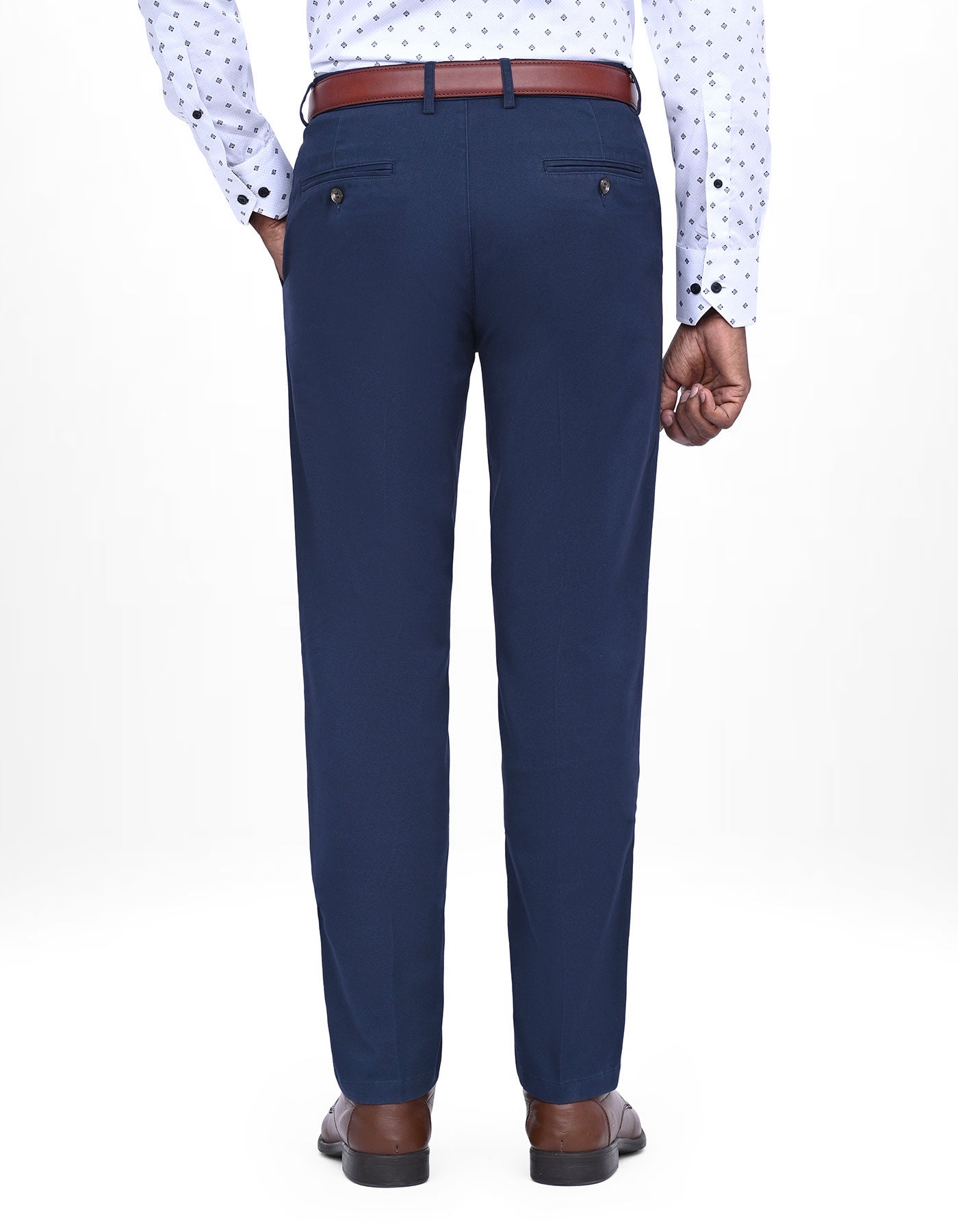 Navy Classic Fit Cotton Trouser FTC2533C-40