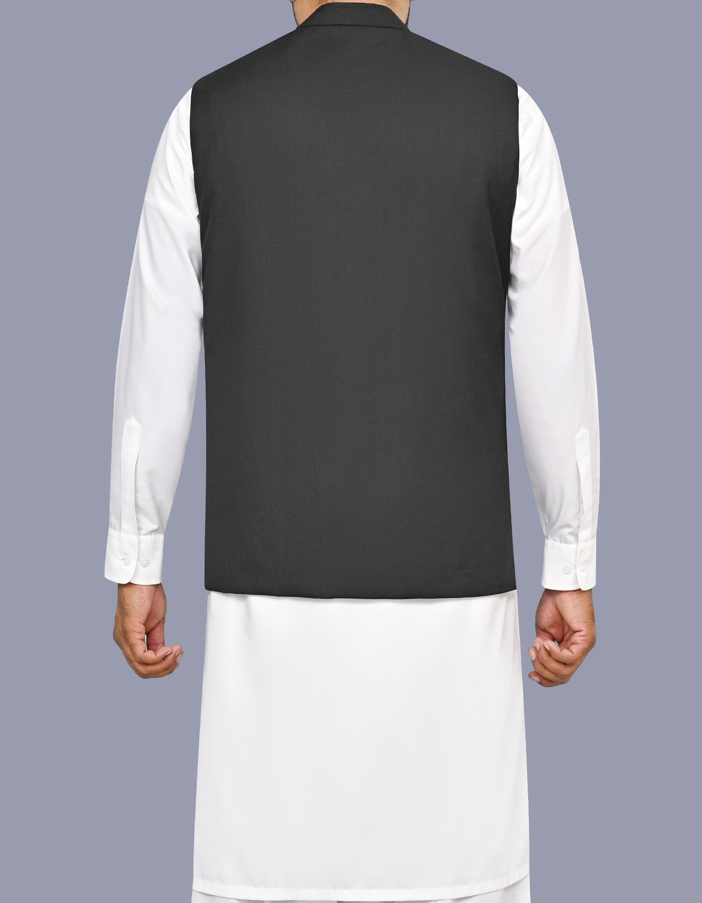 Black Plain Waist Coat WC2623C-40