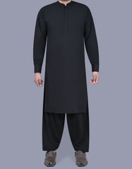 Black Plain Kameez Shalwar KS2516-1S-XS