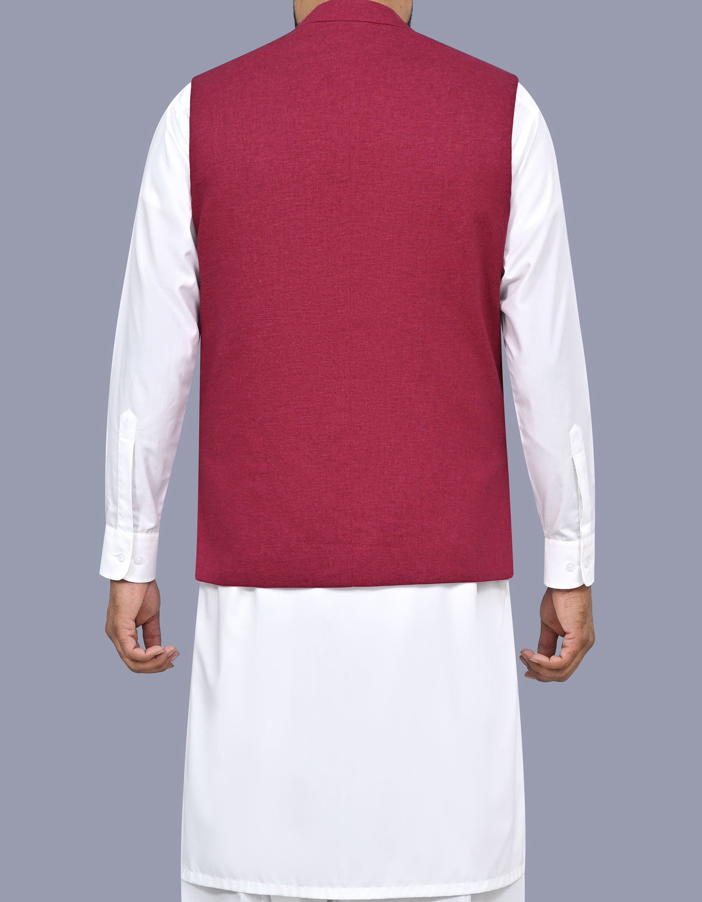 Maroon Texture Waist Coat WC2605S-40