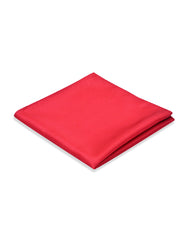 Red Plain Pocket Square
