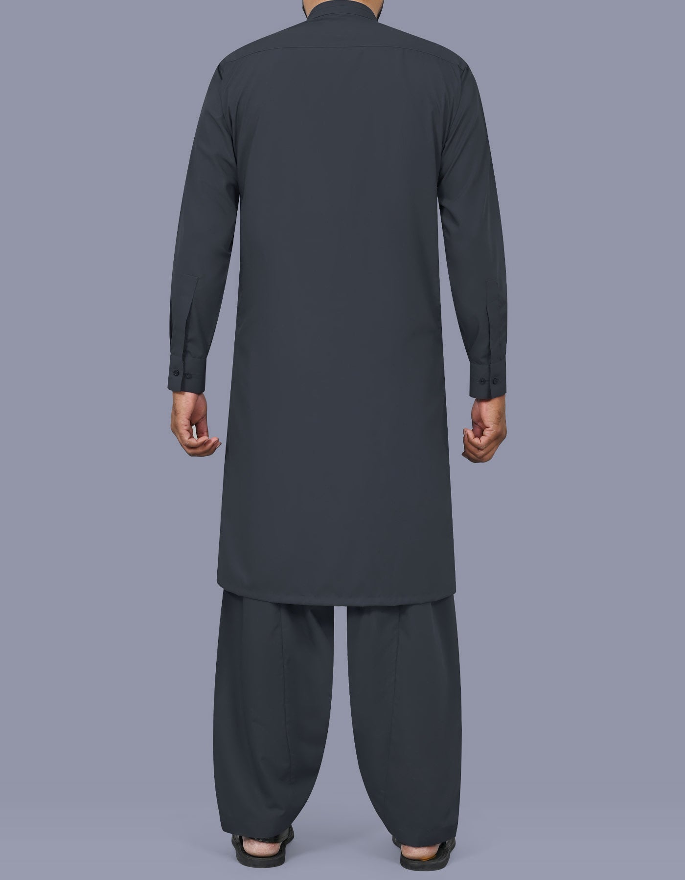 Charcoal Plain Kameez Shalwar KS26101R-L
