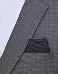 Black Plain Pocket Square