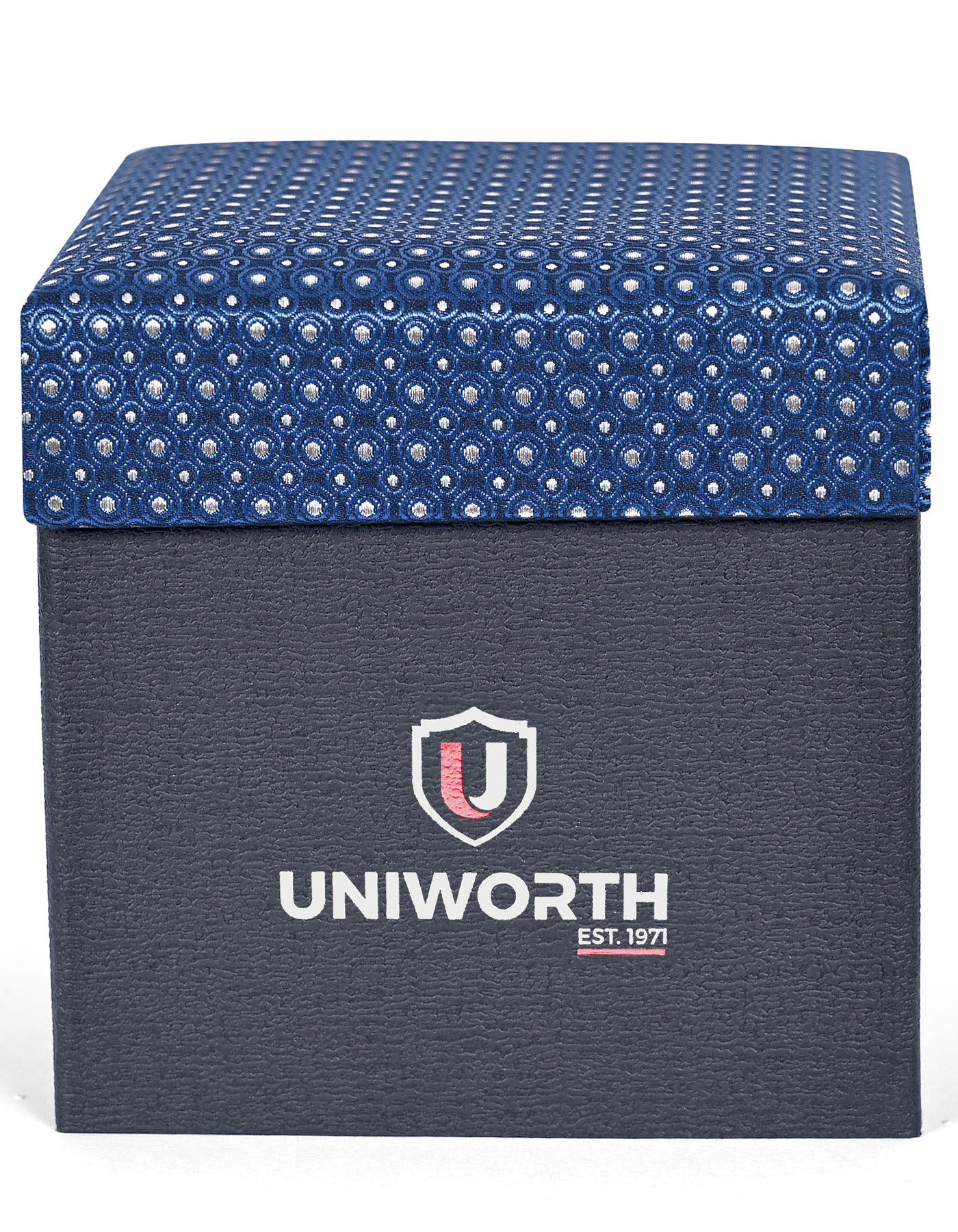 Blue Dotted Cufflink Tie Set