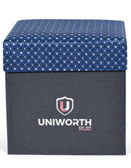 Blue Dotted Cufflink Tie Set