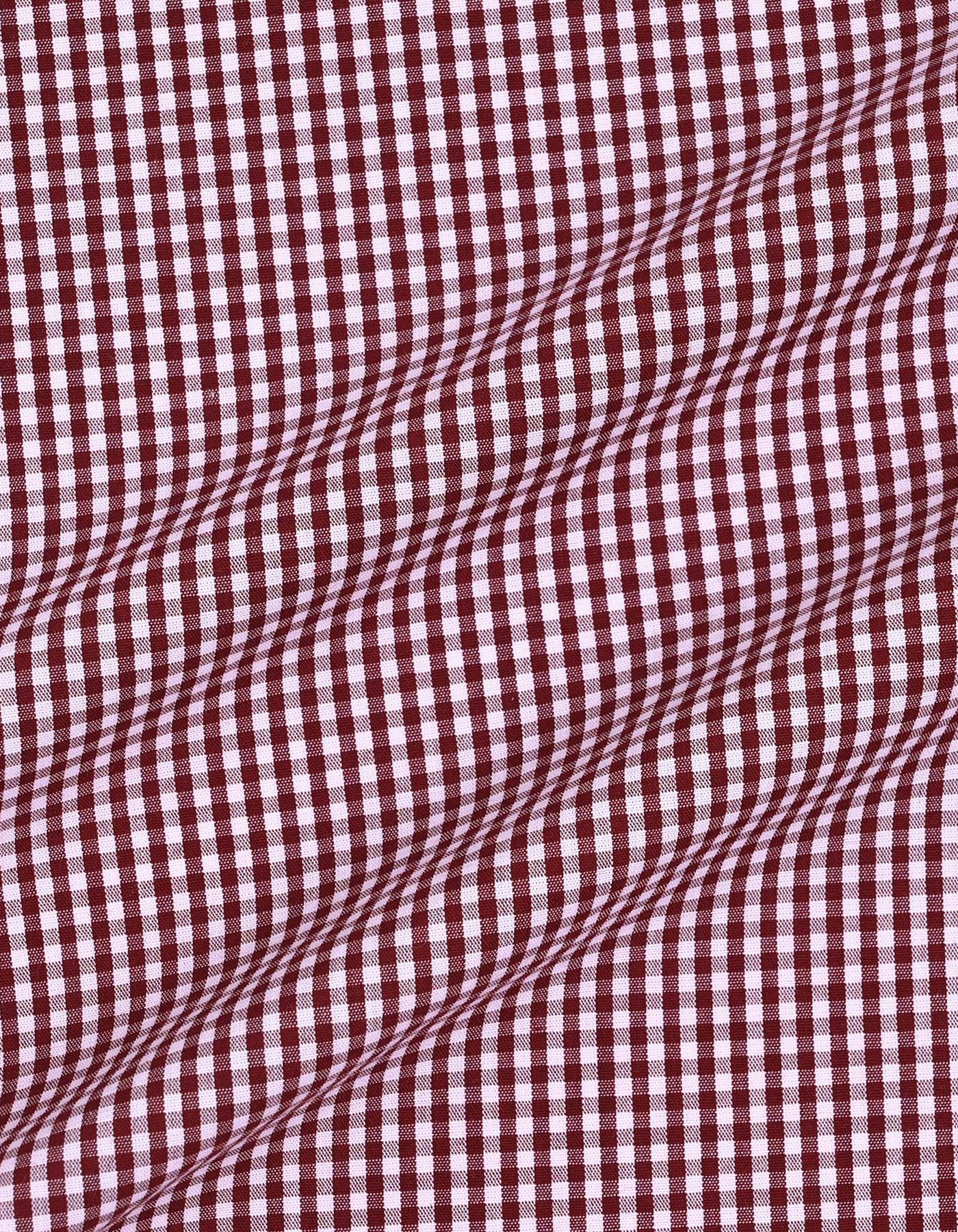 Red Check Regular Fit Casual Shirt
