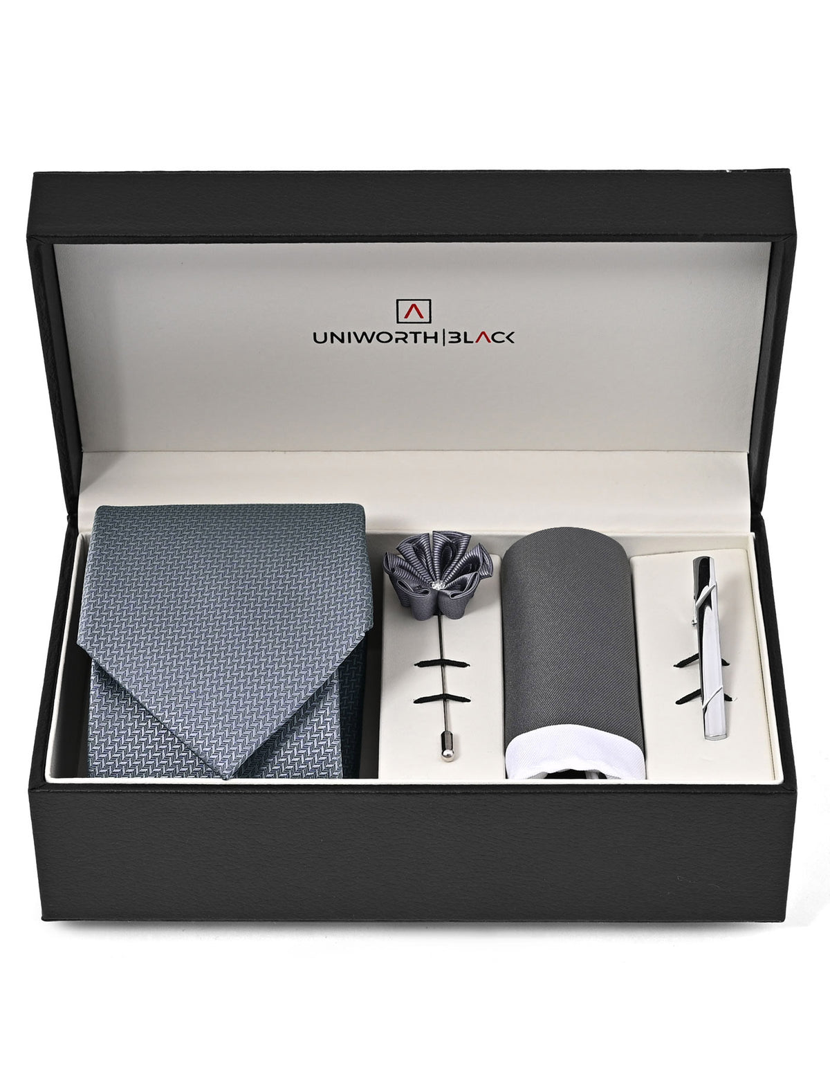 Grey Geometric Men Accessories Box