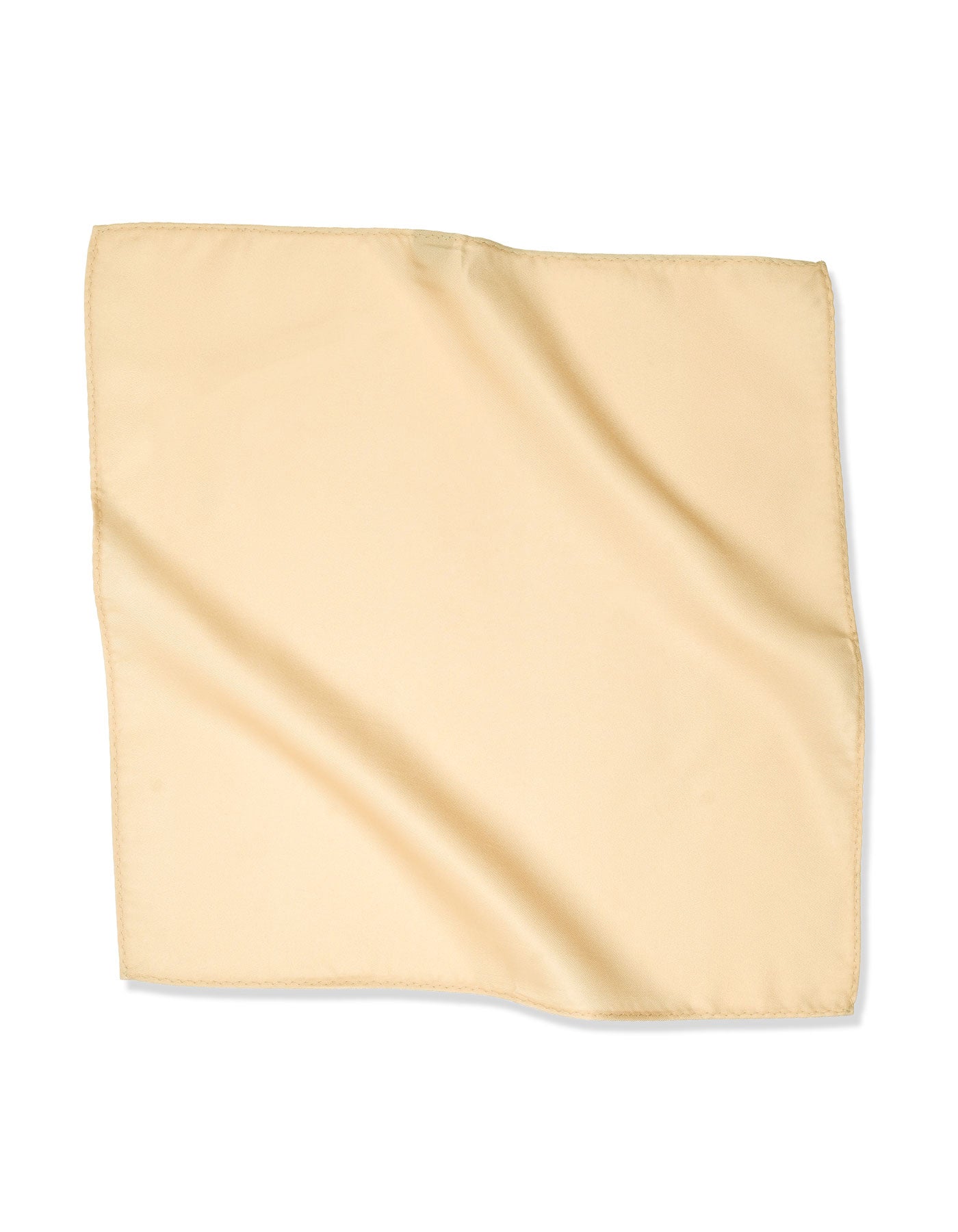 Cream Plain Pocket Square