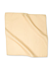 Cream Plain Pocket Square