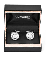 Silver Circle Cufflink