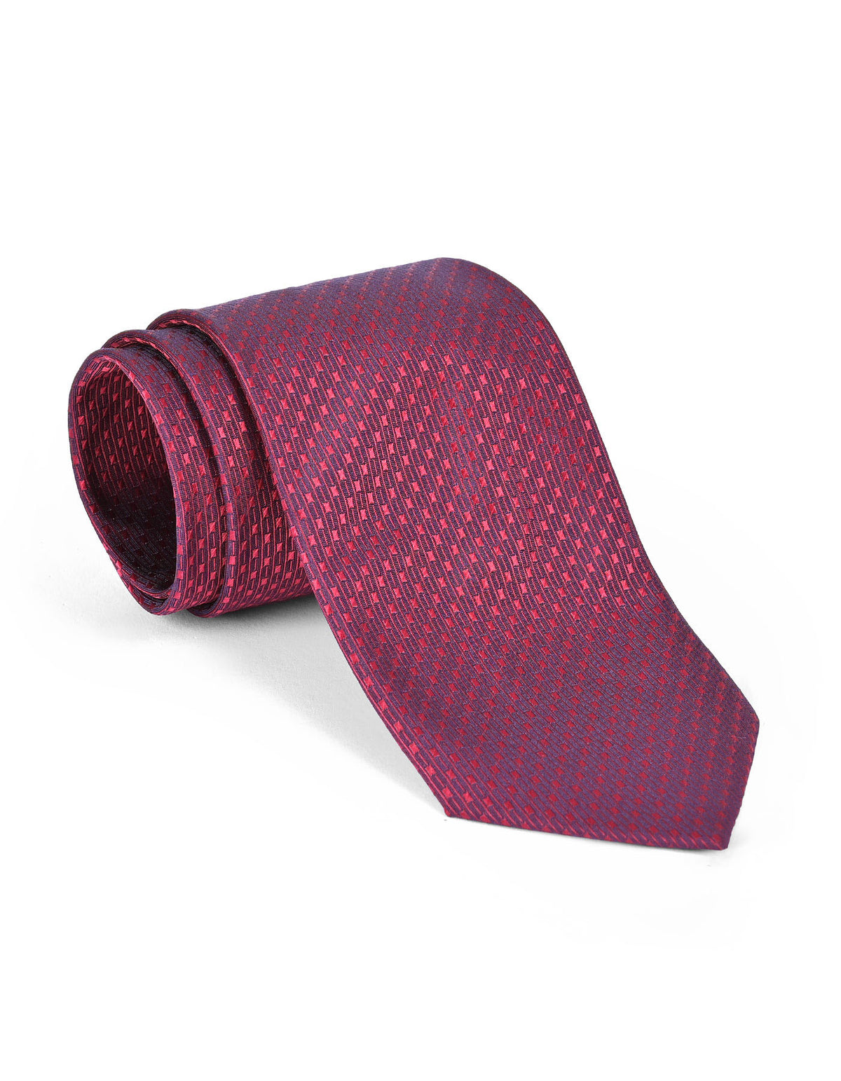 Maroon Geometric Tie