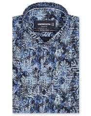 Printed Black Classic Fit Shirt FS830RH-14.5