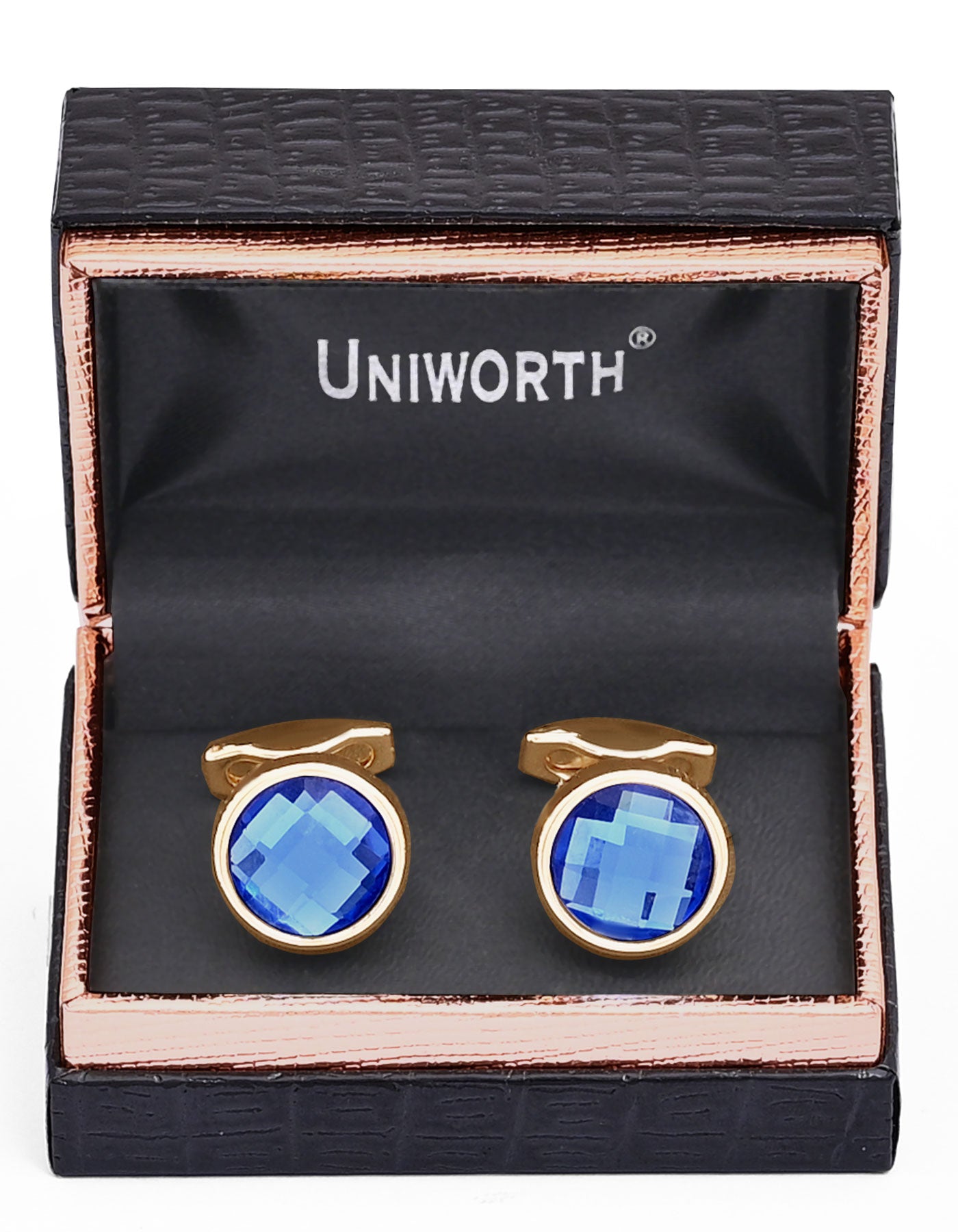 Blue Geometric Cufflink