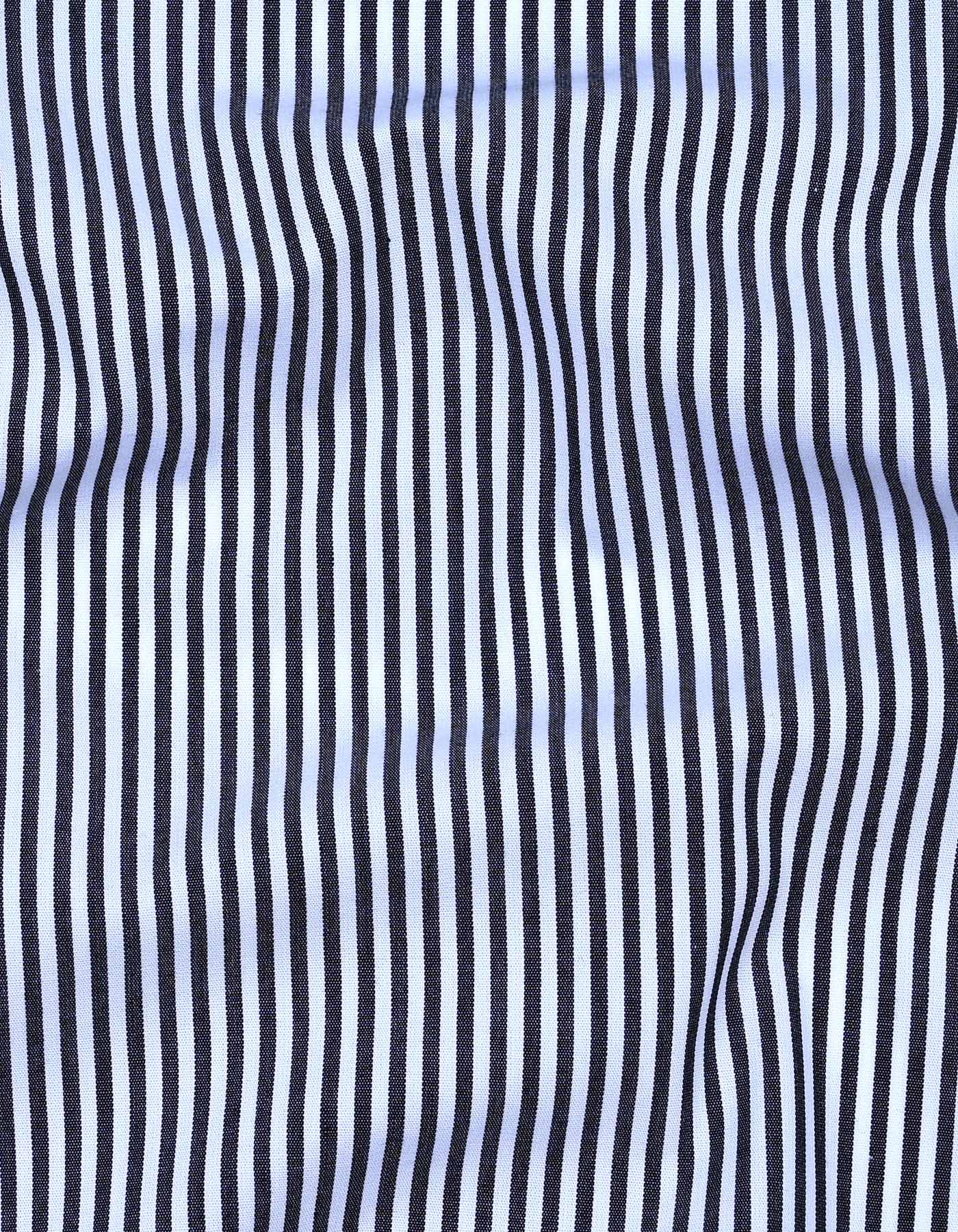 Stripe Black Tailored Smart Fit Shirt FS2874-1SF-16