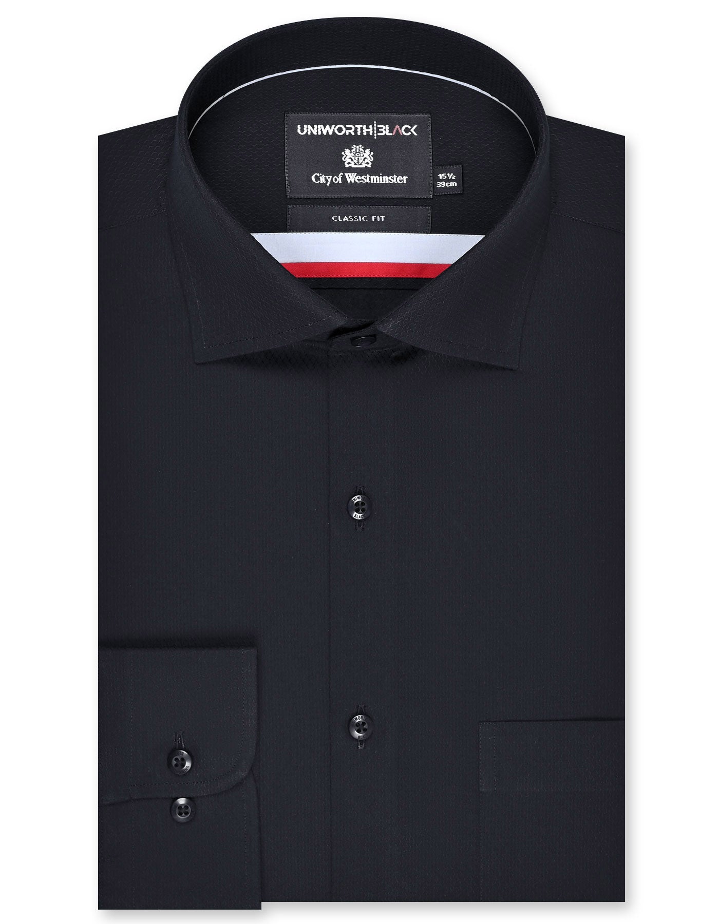 Self Black Classic Fit Shirt FS20436RF-14.5