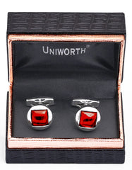 Red Circle Cufflink