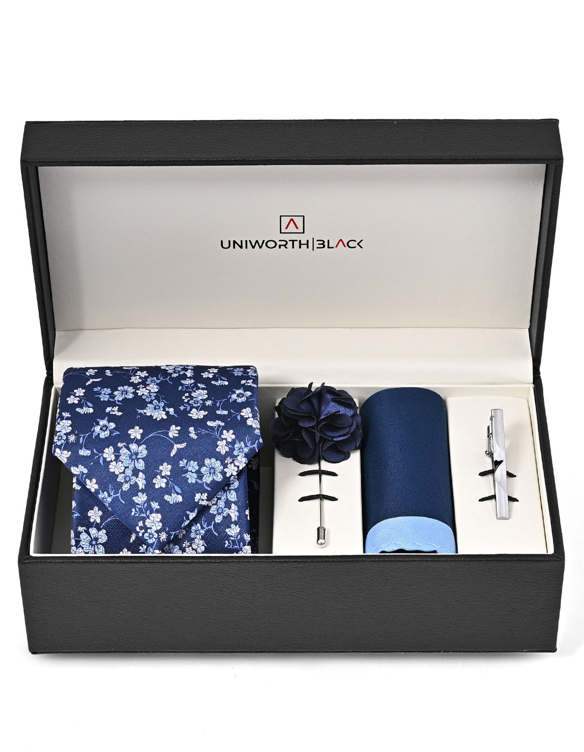 Navy Floral Men Accessories Box