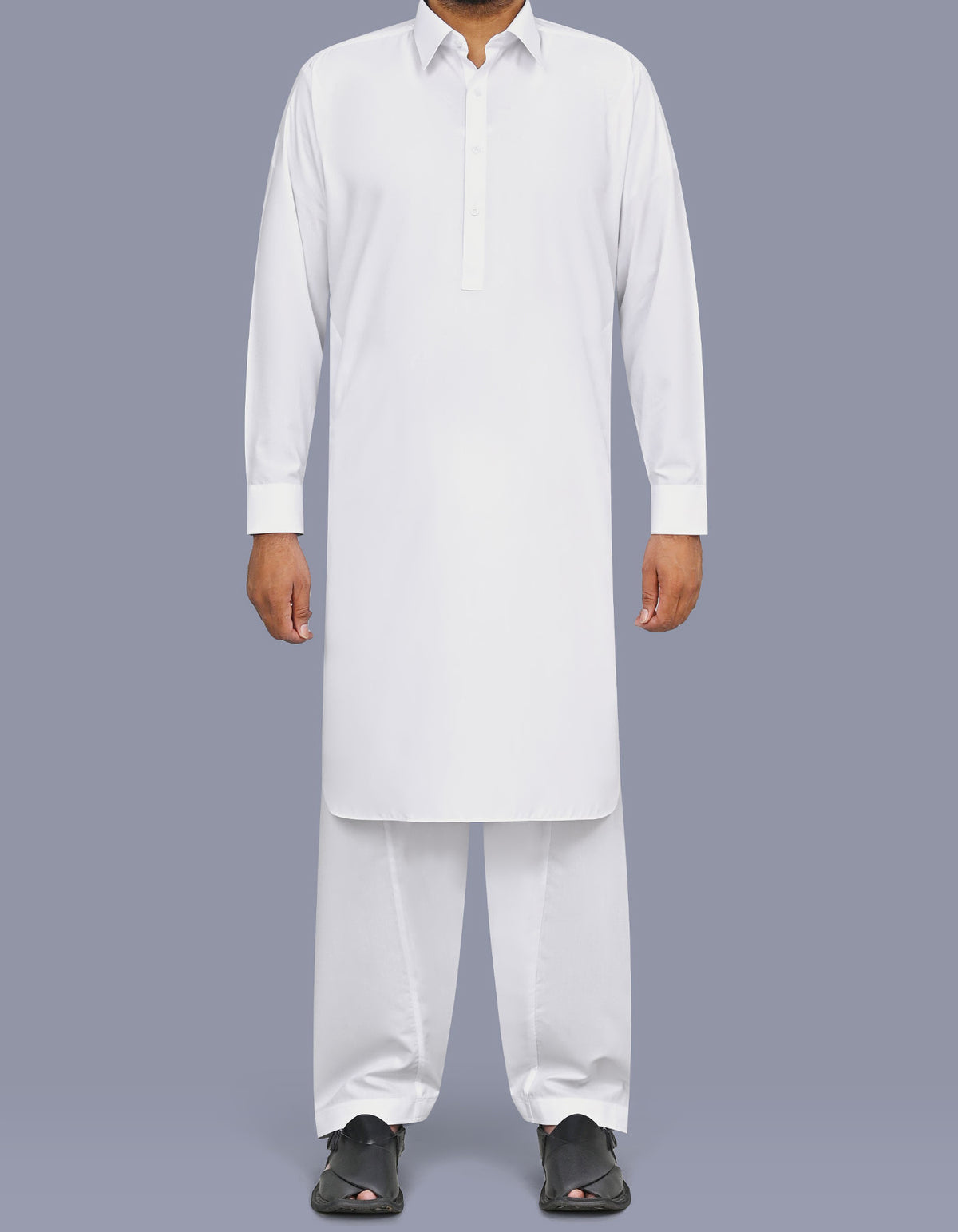 White Plain Kameez Shalwar KS26123S-XS