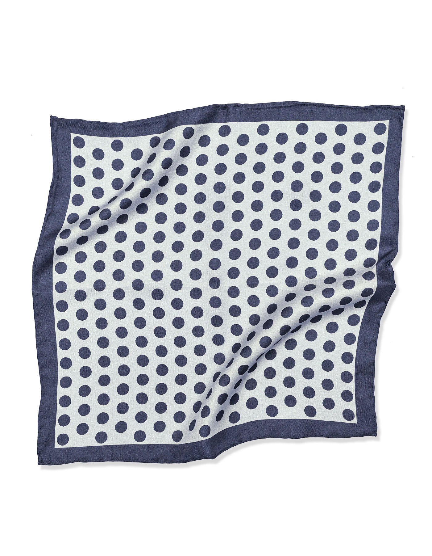 Silver Dotted Pocket Square