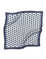 Silver Dotted Pocket Square