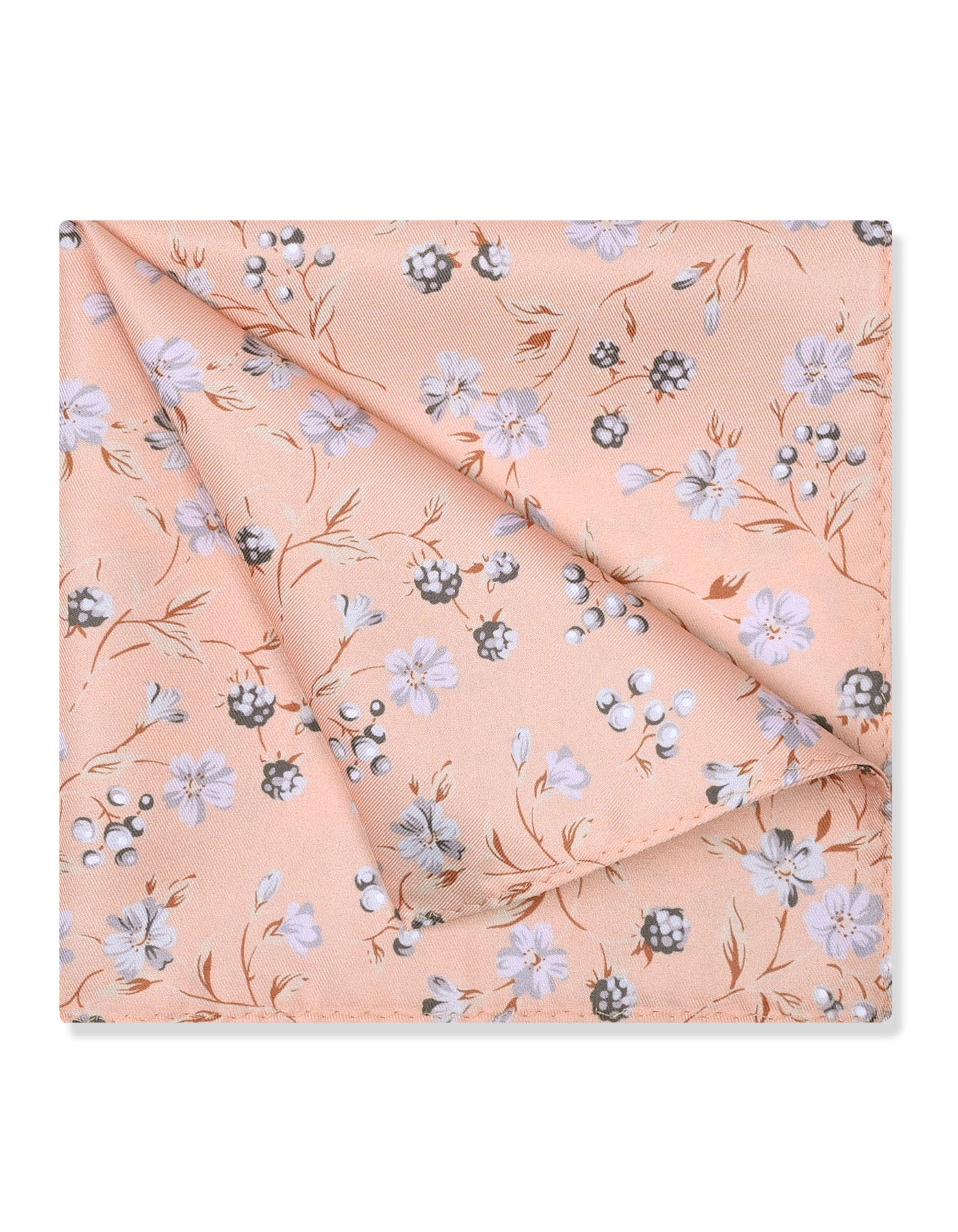 Peach Paisley Pocket Square