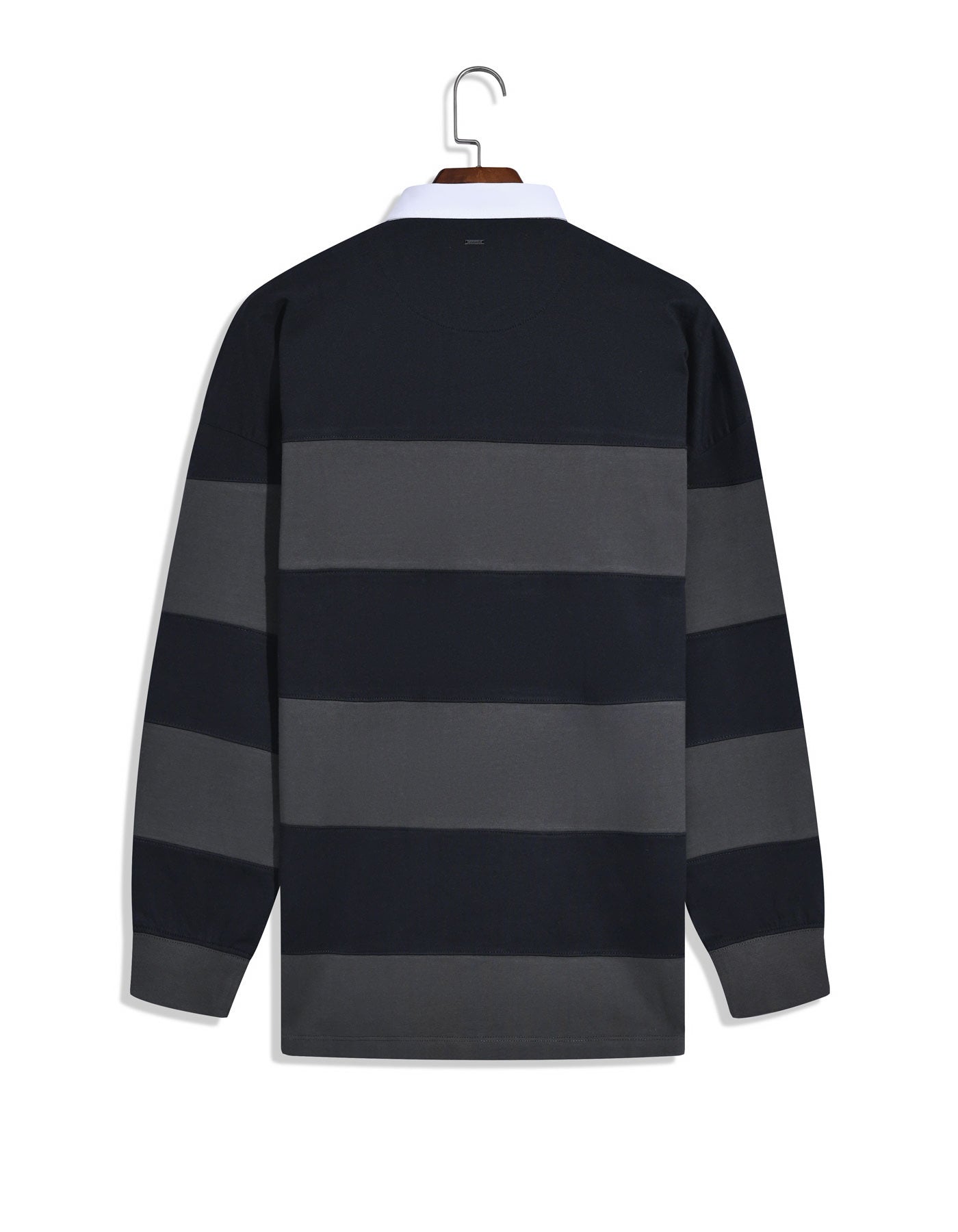 Moss Striped Relaxed Fit Rugby Polo