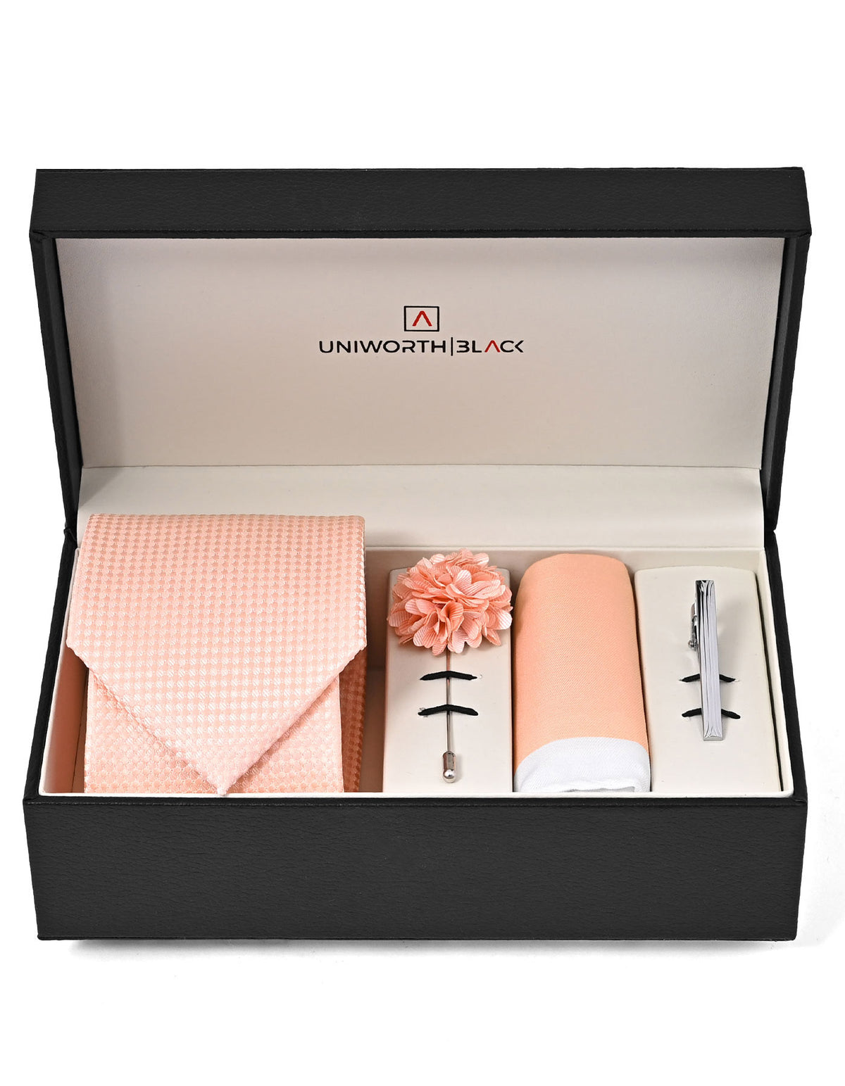 Peach Geometric Men Accessories Box