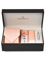 Peach Geometric Men Accessories Box