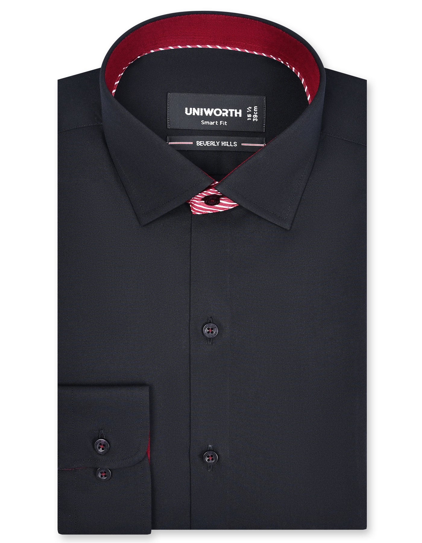 Plain Black Tailored Smart Fit Shirt FS1600-3SF-14.5