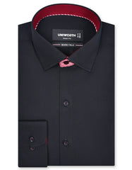 Plain Black Tailored Smart Fit Shirt FS1600-3SF-14.5