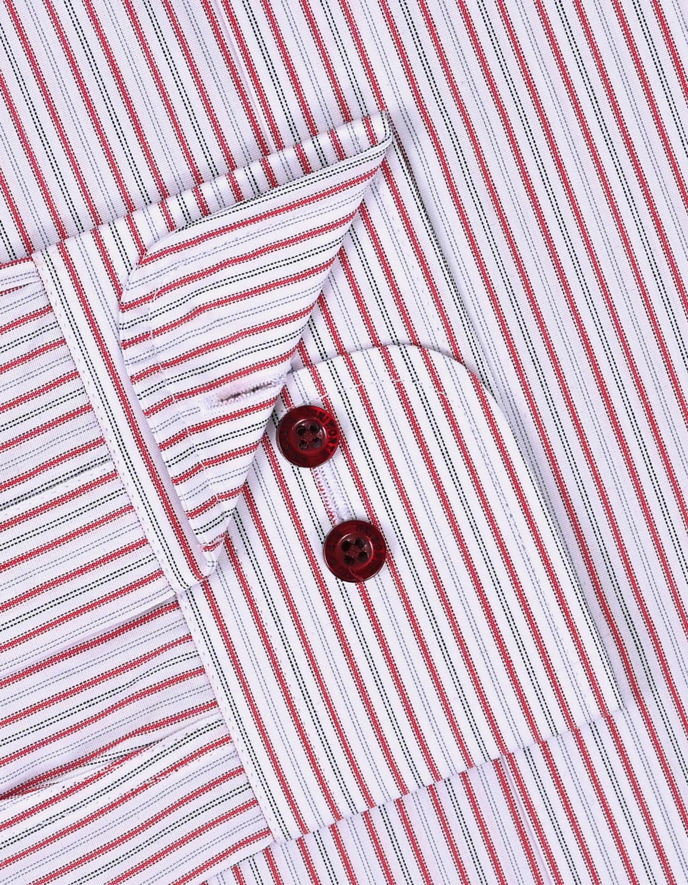 Stripe Red Classic Fit Shirt FS2864-1RF-15.5