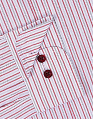 Stripe Red Classic Fit Shirt FS2864-1RF-15.5